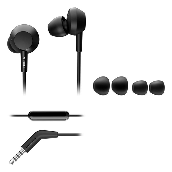 ყურსასმენი Philips TAE4105BK/00 Headphones In-ear Mic Black