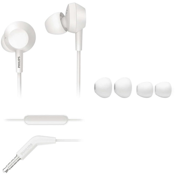 ყურსასმენი Philips TAE4105WT/00 Headphones In-ear Mic White