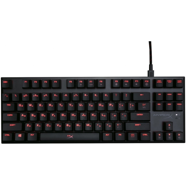 კლავიატურა HyperX HX-KB4RD1-RU/R1 Gaming Keyboard Alloy FPS Pro Cherry MX Red