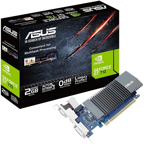 ვიდეო დაფა ASUS GeForce GT710 2GB DDR5 low profile silent