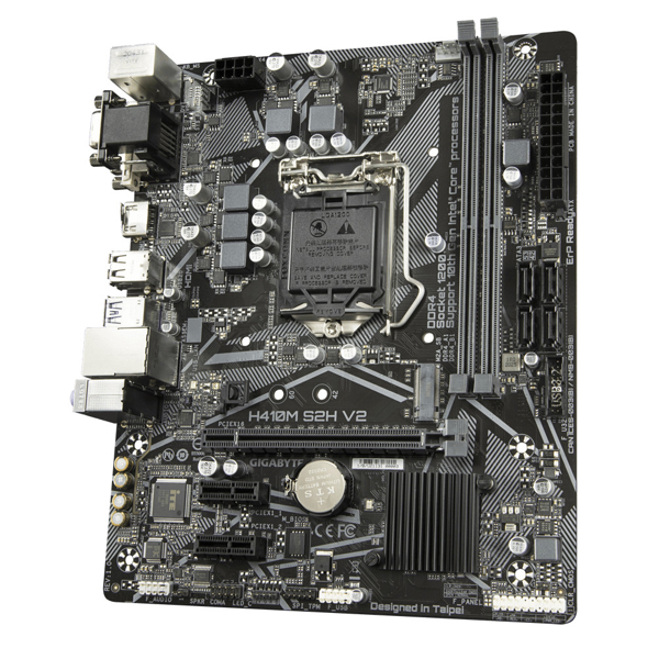 დედა დაფა GIGABYTE Motherboard H410M S2H s1200 H410 2xDDR4 HDMI-DVI-VGA mATX