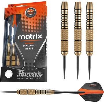 დარტსი მეტალის წვერით HARROWS 842HRED90218 MATRIX 9091, 3Pcs, Black/Gold