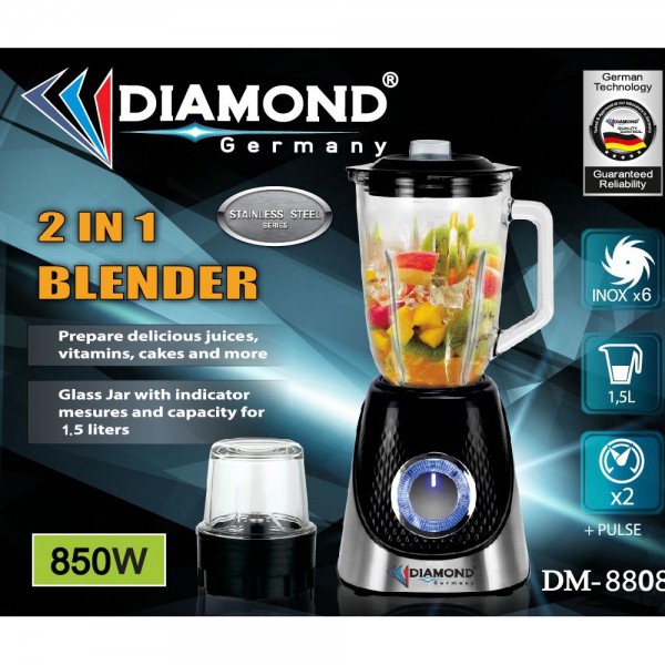 ბელენდერი Diamond DM-8808 850 W Black