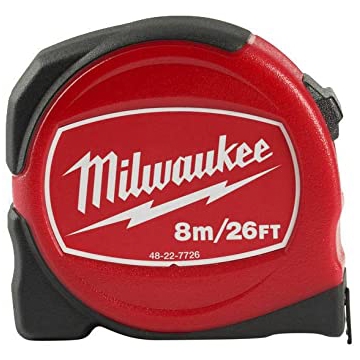 სიგრძის საზომი Milwaukee Slimline Tape Measure 8m/26ft (Width 25mm)