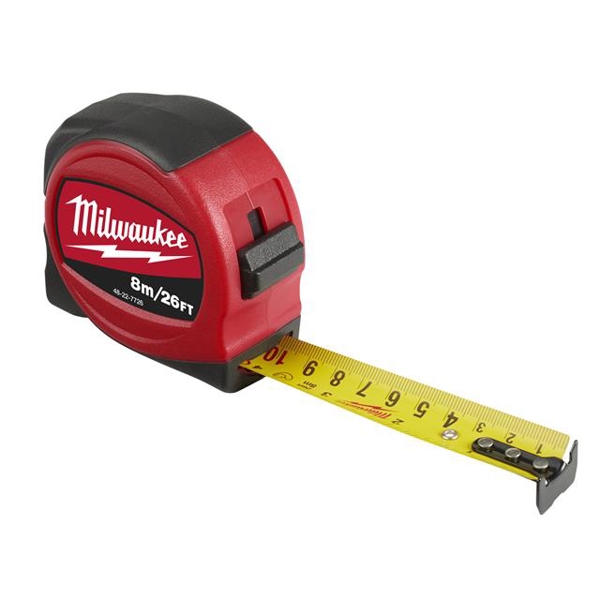 სიგრძის საზომი Milwaukee Slimline Tape Measure 8m/26ft (Width 25mm)