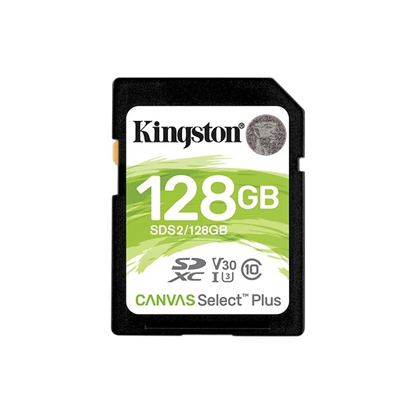 მეხსიერების ბარათი Kingston 128GB SDHX Canvas Select Plus