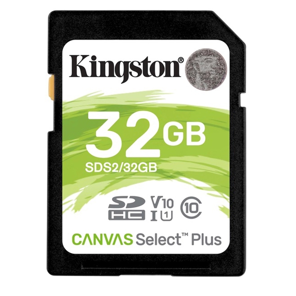 მეხსიერების ბარათი Kingston 32GB SDHC Canvas Select Plus SDS2, 32GB