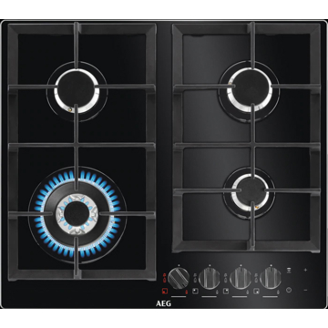 ჩასაშენებელი ზედა პანელი AEG HKR64540NB Hob, Built-in Gas Black