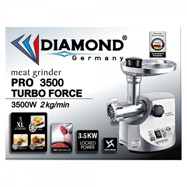 ხორცსაკეპი Diamond DM-7098 3500 W Black/Silver