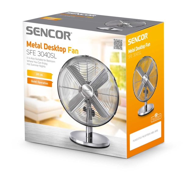 ვენტილატორი Sencor SFE 3040SL Desk Fan 35 W Silver