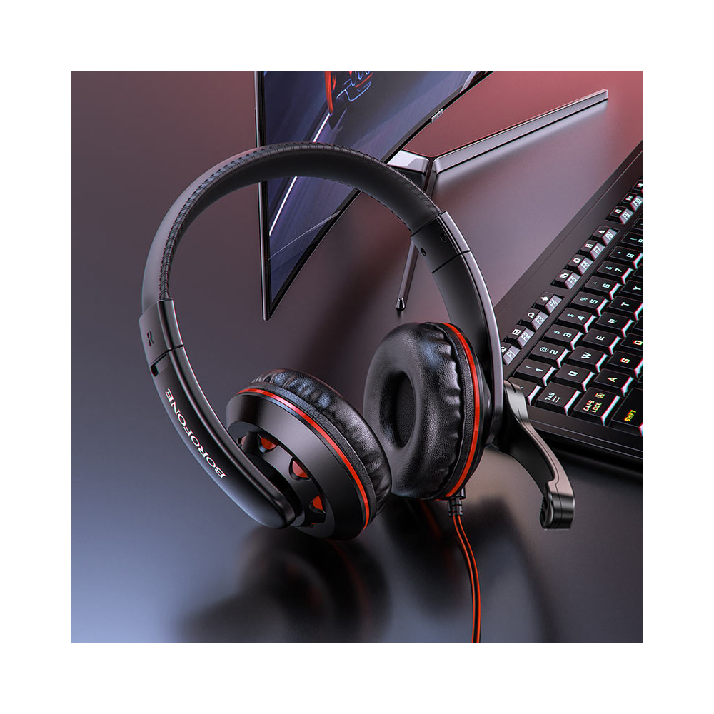 ყურსასმენი Borofone BO102 Amusement gaming headphones Red