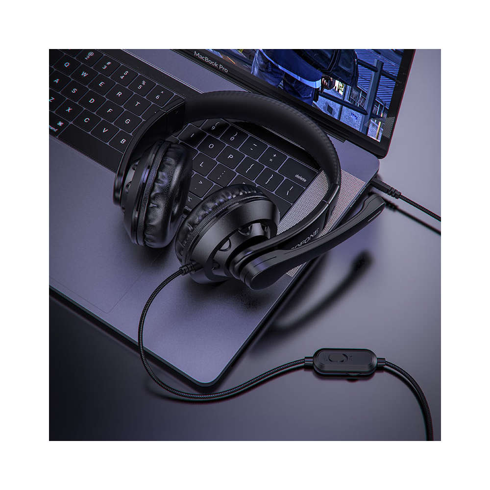 ყურსასმენი Borofone BO102 Amusement gaming headphones Black