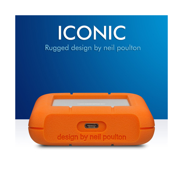 გარე მარი დისკი LaCie STFR1000800 External HDD 1000 GB 2.5'', USB 3.1 Type-C Silver/Orange