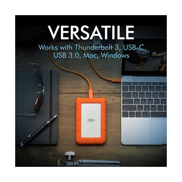 გარე მარი დისკი LaCie STFR1000800 External HDD 1000 GB 2.5'', USB 3.1 Type-C Silver/Orange