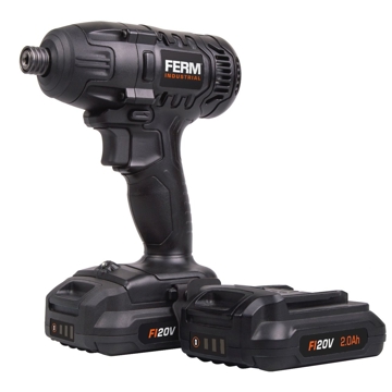 ხრახნდამჭერი აკუმულატორზე FERM CDM1142P Cordless impact driver 20V 2.0Ah - Incl. 2 batteries Black