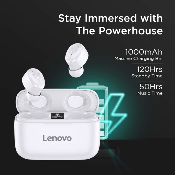 ყურსასმენი Lenovo HT18 Bluetooth Earphone White