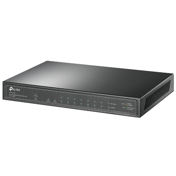 TP-Link TL-SG1210P, 10-Port Gigabit Desktop Switch with 8-Port PoE+