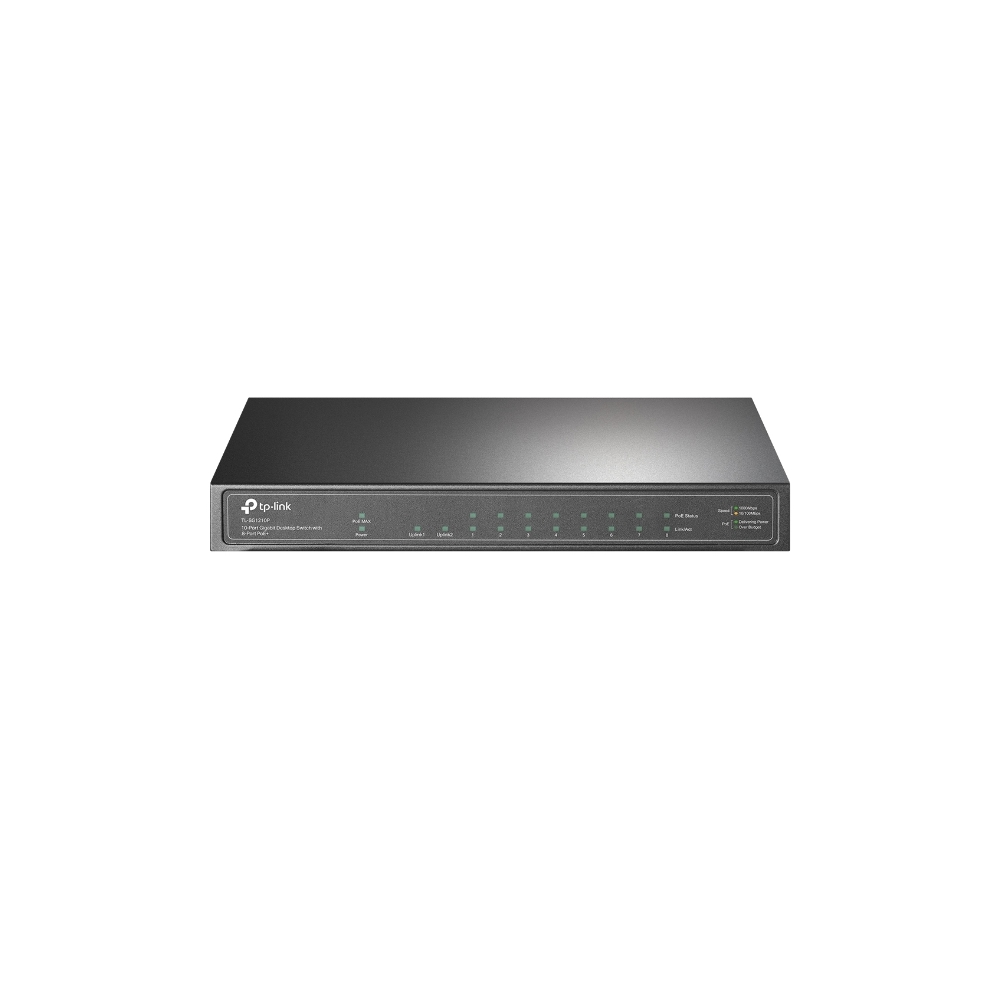 TP-Link TL-SG1210P, 10-Port Gigabit Desktop Switch with 8-Port PoE+