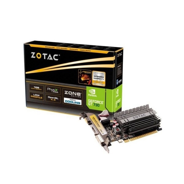 ვიდეო დაფა ZOTAC GT 730 ZONE Edition 2GB, DDR3, PCI Express 2.0