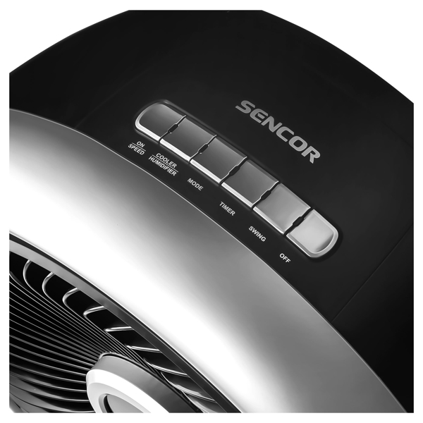 Sencor SFN 9011SL, 110W, Fan And Humidifier, BlackSilver