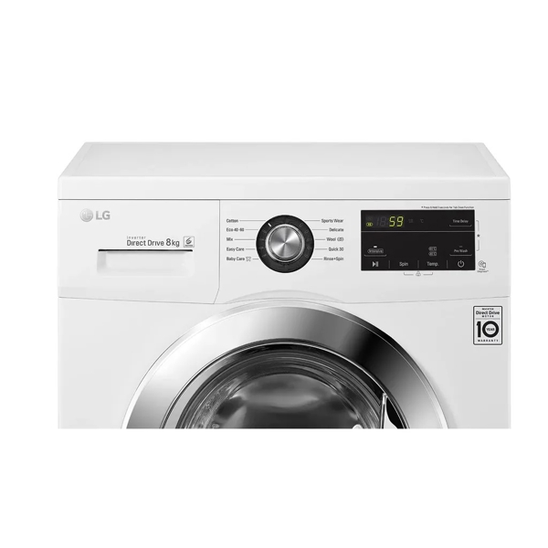 სარეცხი მანქანა LG F4J3TN5WE 8 kg 1400 rpm A White