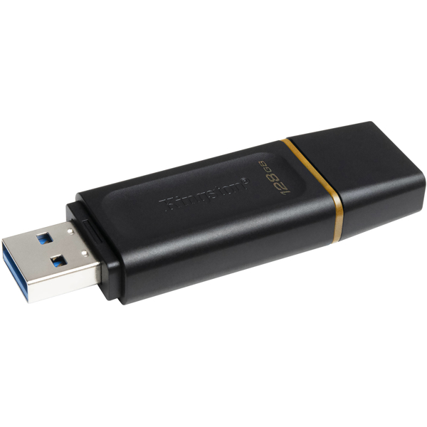 USB ფლეშ მეხსიერება Kingston DTX/128GB, 128GB, USB 3.2, Black/Yellow