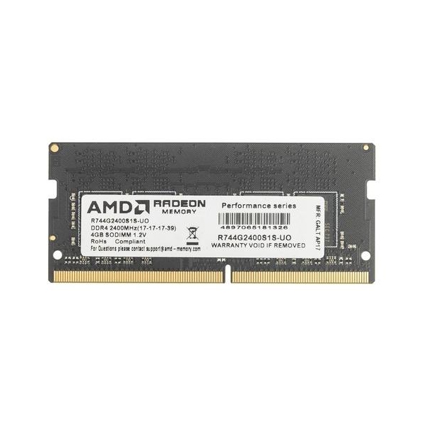 ოპერატიული მეხსიერება AMD 4 GB SO DIMM DDR4 2400 MHz memory