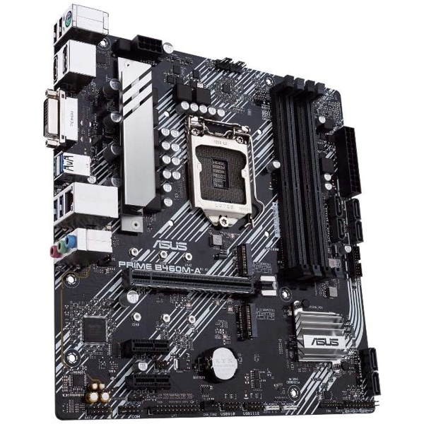 დედა დაფა ASUS B460M-A PRIME Intel® B460 LGA 1200, DDR4 2933MH, Dual M.2, DisplayPort, HDMI, DVI-D