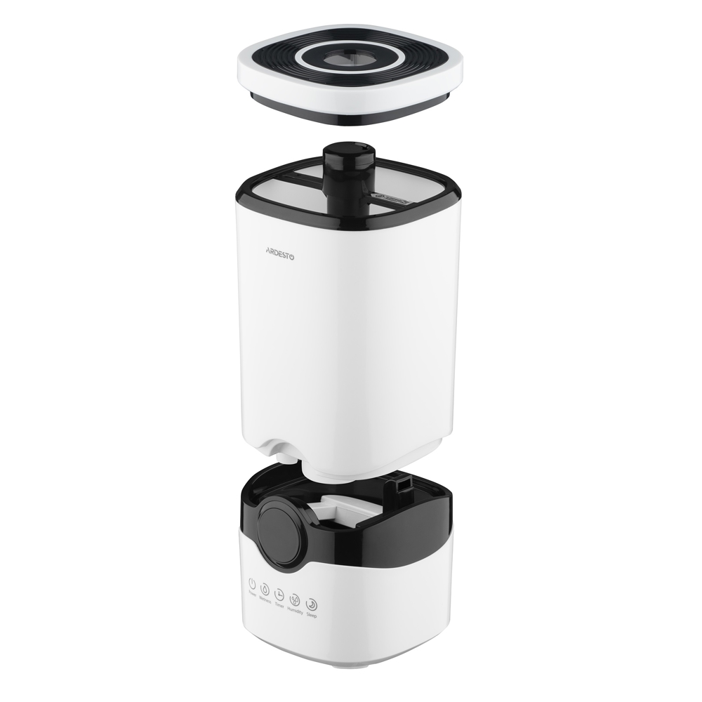 Ardesto USH-M-LCD-4L-W 28W, 4L, 40m², Air humidifier White