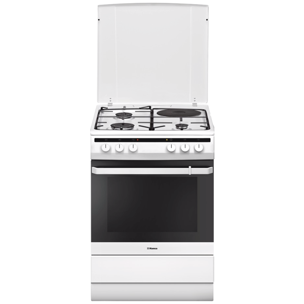 გაზქურა Hansa FCMW64040 Combined Mechanical 67L, 2000 W White