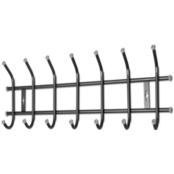 ტანსაცმლის ჩამოსაკიდი NIKA VNT7 Clothes hanger, Steel Black