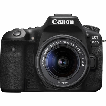 ციფრული ფოტოაპარატი Canon EOS 90D EF-S 18-55mm IS STM Kit Digital Camera with Lens Black