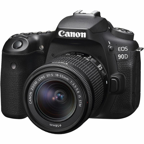 ციფრული ფოტოაპარატი Canon EOS 90D EF-S 18-55mm IS STM Kit Digital Camera with Lens Black