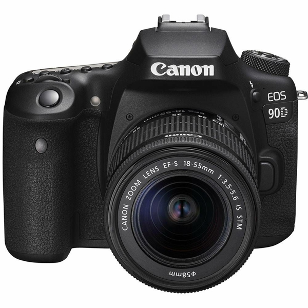 ციფრული ფოტოაპარატი Canon EOS 90D EF-S 18-55mm IS STM Kit Digital Camera with Lens Black