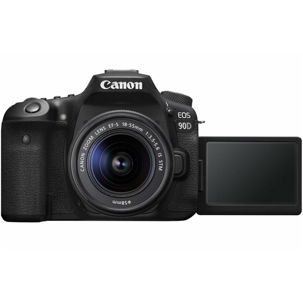 ციფრული ფოტოაპარატი Canon EOS 90D EF-S 18-55mm IS STM Kit Digital Camera with Lens Black