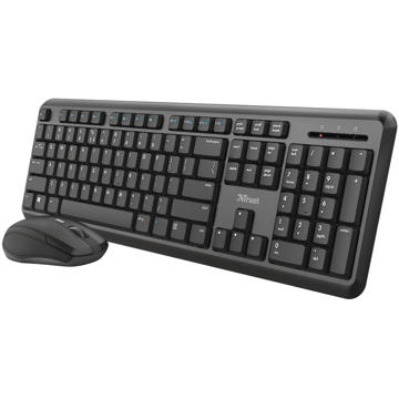 კლავიატურა + მაუსი Trust ODY Wireless Silent Keyboard and Mouse Set RU Black