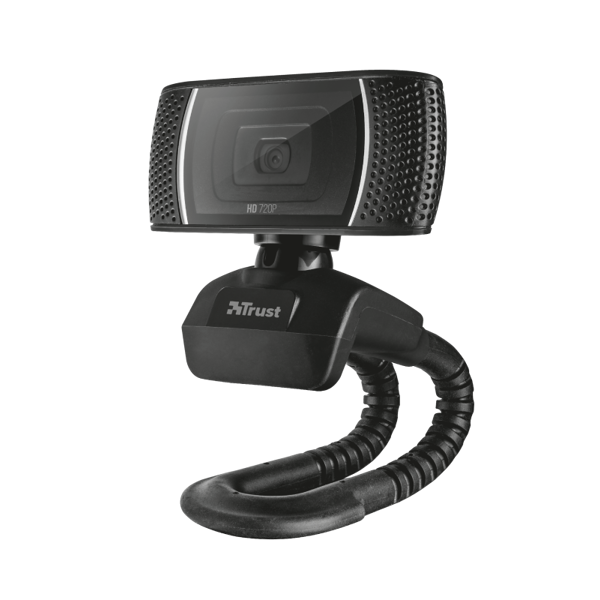 ყურსასმენი + ვებკამერა Trust MAURO USB Headset + 720p HD webcam Black