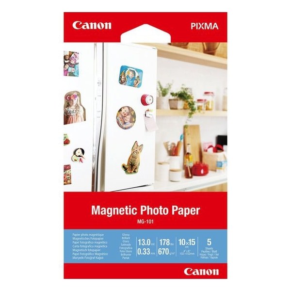 Canon MAGNETIC PHOTO PAPER MG-101 4x6 - 5 sheets