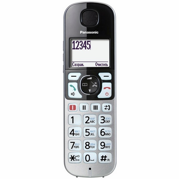 სახლის ტელეფონი Panasonic KX-TGE510RUS cordless telephone silver