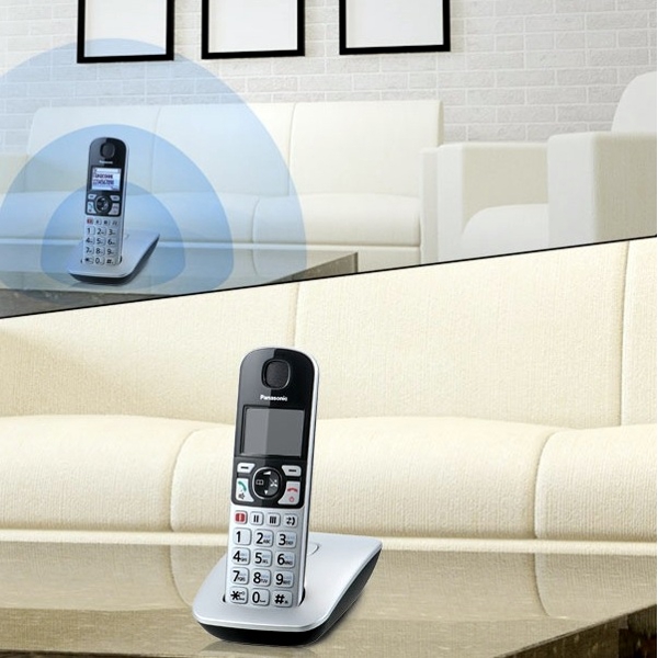 სახლის ტელეფონი Panasonic KX-TGE510RUS cordless telephone silver