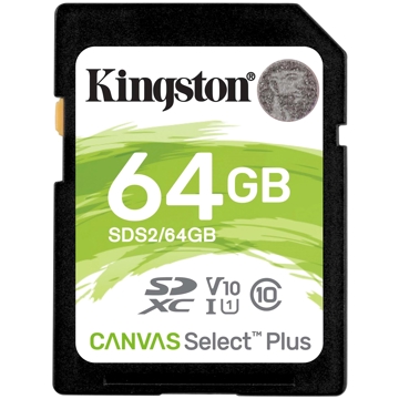 მეხსიერების ბარათი Kingston SDS2/64GB, kingston SDXC Plus 100R