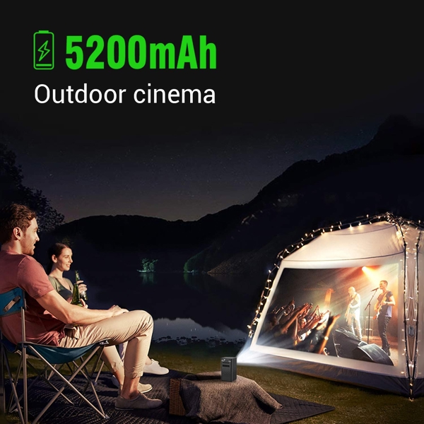 BYINTEK P20 Update Mini Smart DLP Projector WIFI Android 9.0 OS Bluetooth 5.0 1080P Supported Wireless Mirroring Built-in Battery 3D Outdoor Travel Cinema