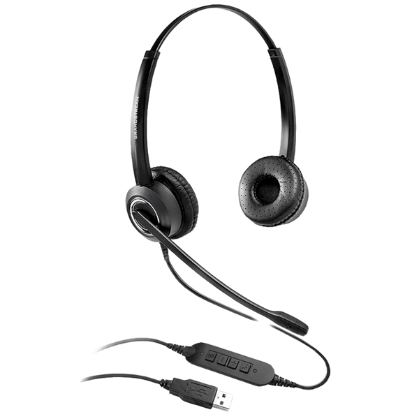 ყურსასმენი Grandstream GUV3000, HD USB Headsets with Noise Canceling Mic Black