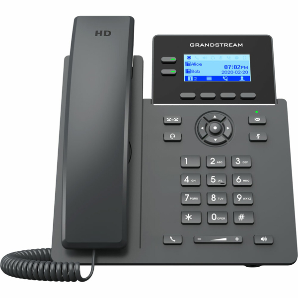IP ტელეფონი Grandstream GRP2602W IP Phone PoE 4 SIP, 2 lines, Wi-Fi Black