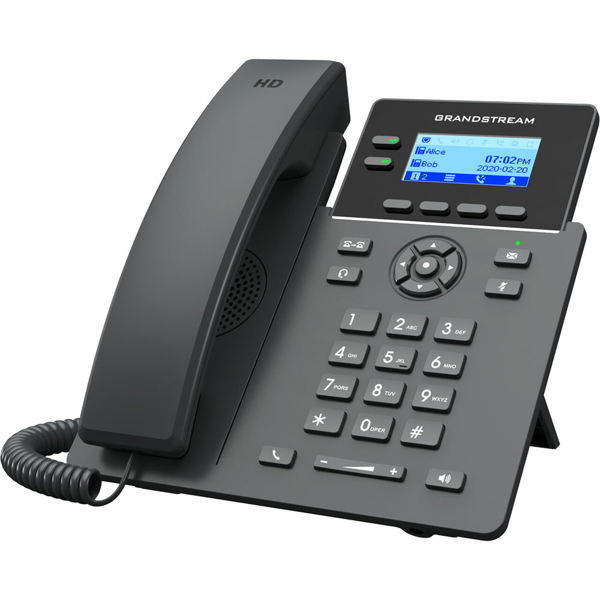 IP ტელეფონი Grandstream GRP2602W IP Phone PoE 4 SIP, 2 lines, Wi-Fi Black