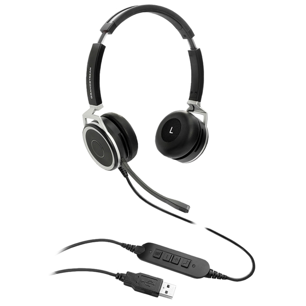 ყურსასმენი Grandstream GUV3005, HD USB Headsets with Noise Canceling Mic Black