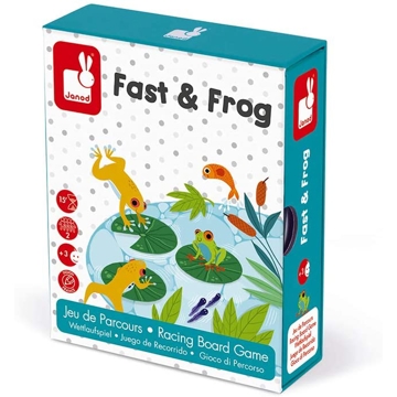 Janod J02698 Wood/Cardboard Fast and Frog Racing Board Game