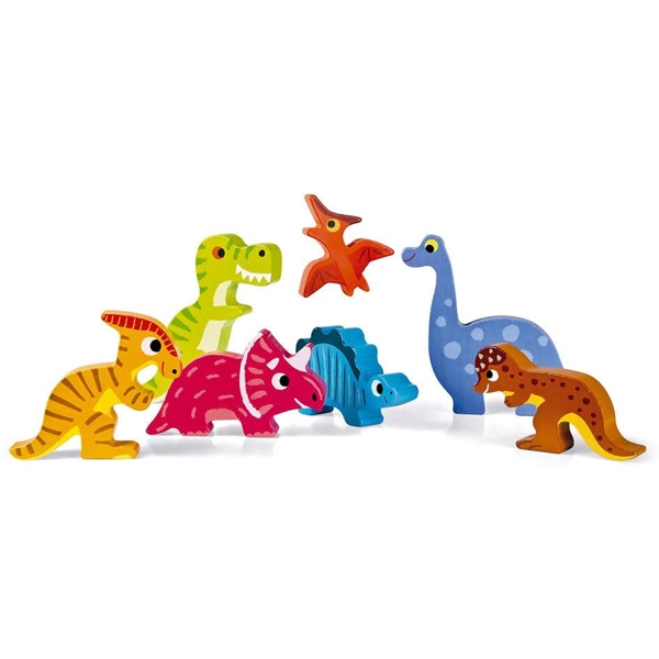 ასაწყობი ფაზლი Janod J07054 Puzzle Dinosaurs