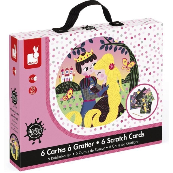 Janod J07771 Scratch Cards Rapunzel