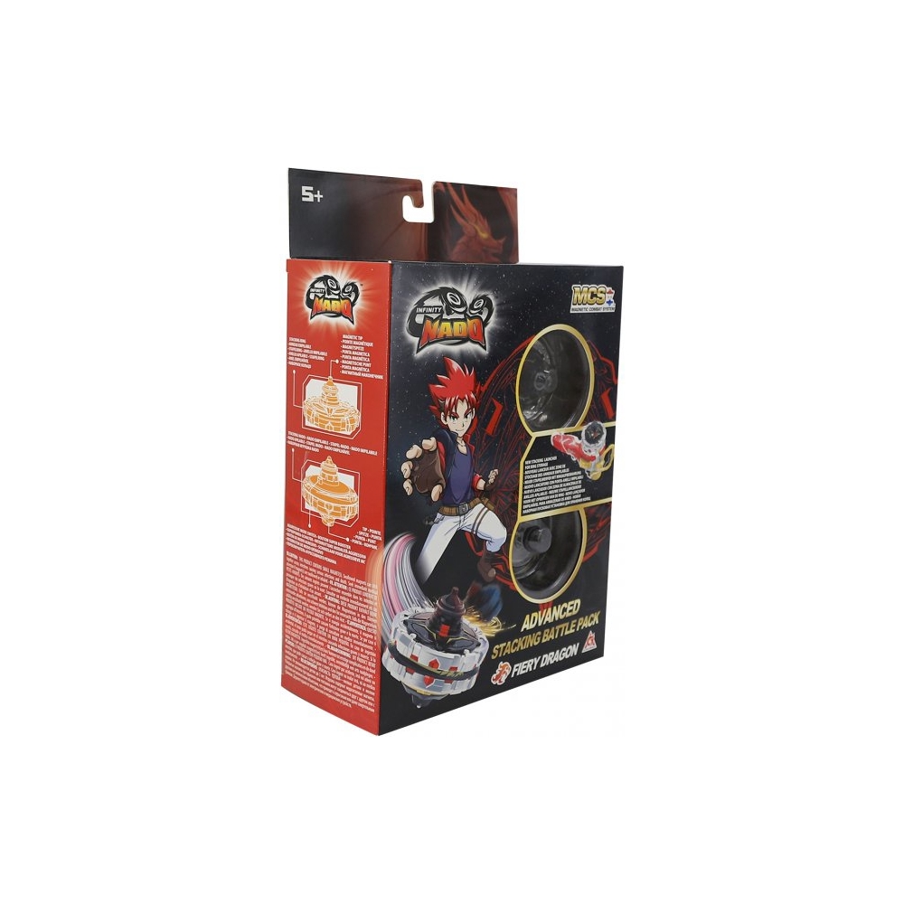 სათამაშო იარაღი JANOD EU634302H Spinning Top Infinity Nado Auldey V Series Advanced Edition Fiery Dragon Fire Dragon